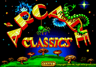 Arcade Classics (USA, Europe) Title Screen